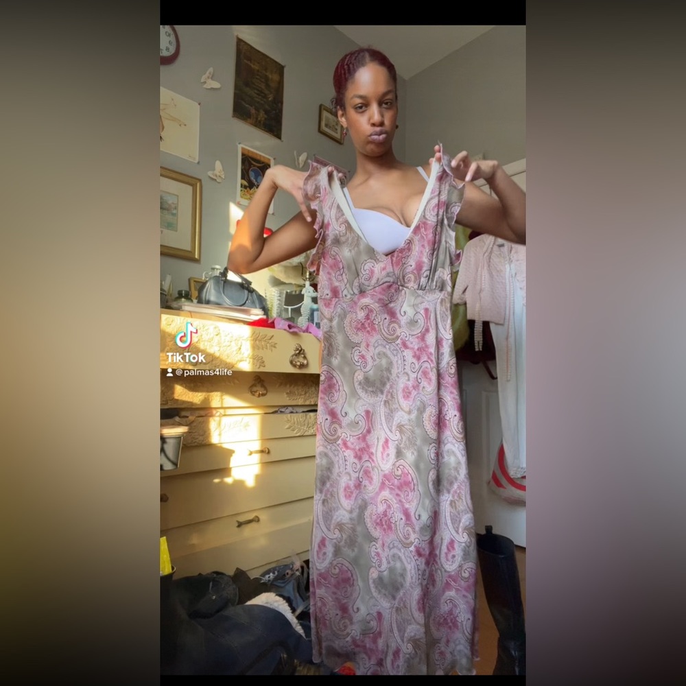 Vintage y2k paisley midi dress